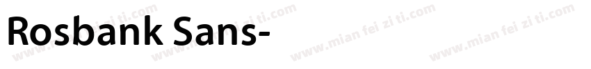 Rosbank Sans字体转换
